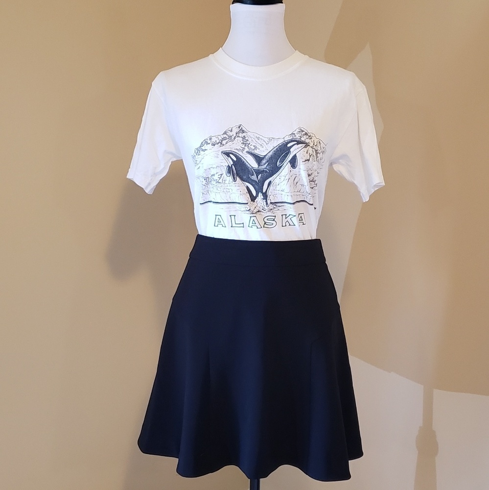 Express black A line skater skirt size 8